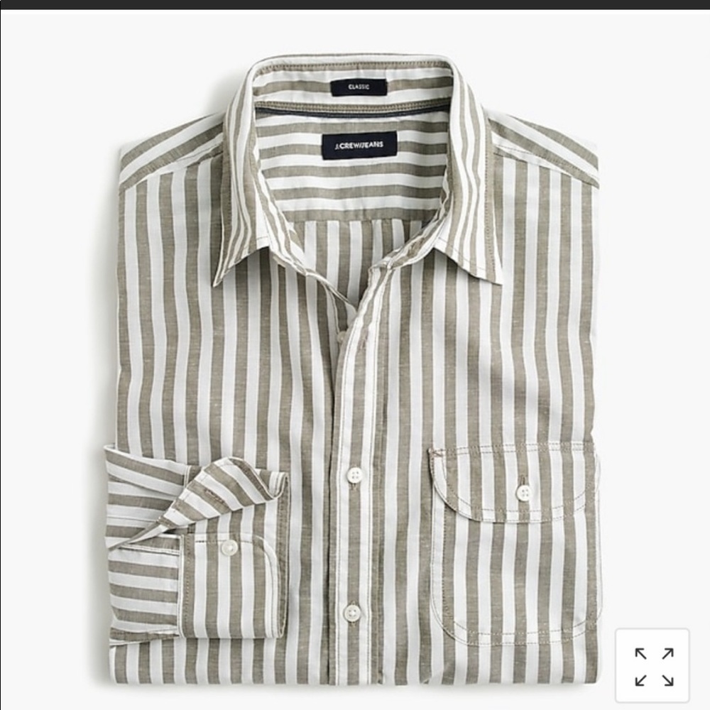 J Crew Jeans Polplin cotton striped shirt